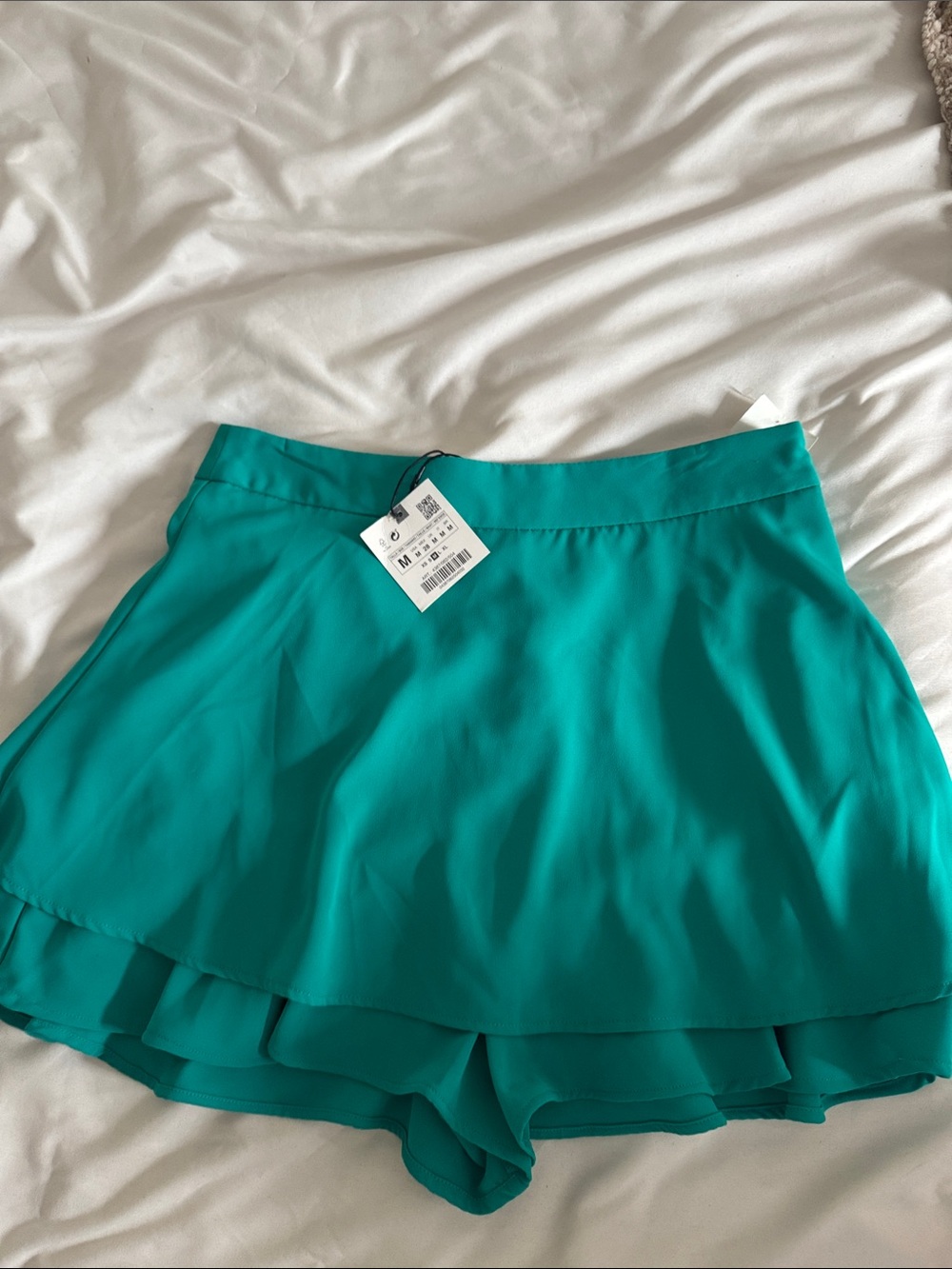 Zara Teal Ruffle Skort